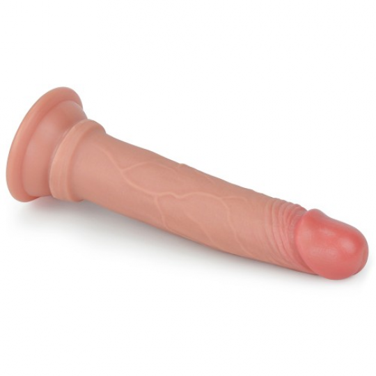 Фаллоимитатор на присоске телесный Dual-Layered Silicone Cock 19 см