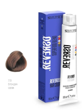 Крем-краска без аммиака Selective Professional - REVERSO Hair Color 7.51, 100 мл.