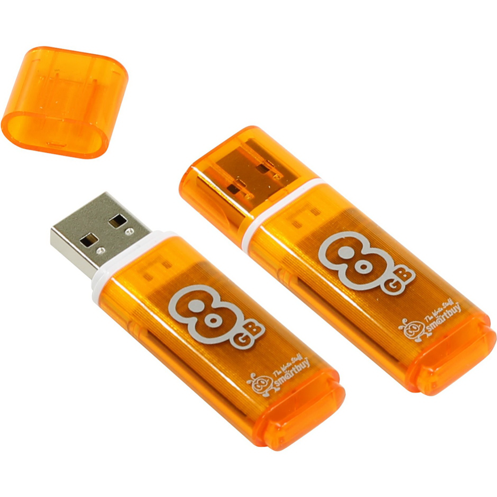 Картинка товара USB Flash «SmartBuy» Glossy series Orange 8Gb, SB8GBGS-Or