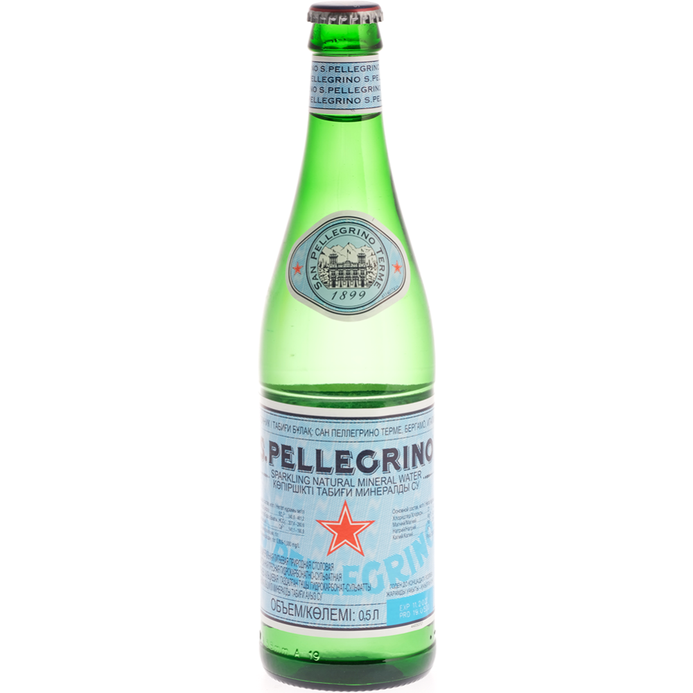Вода минеральная «S.Pellegrino» газированная, 0.5 л