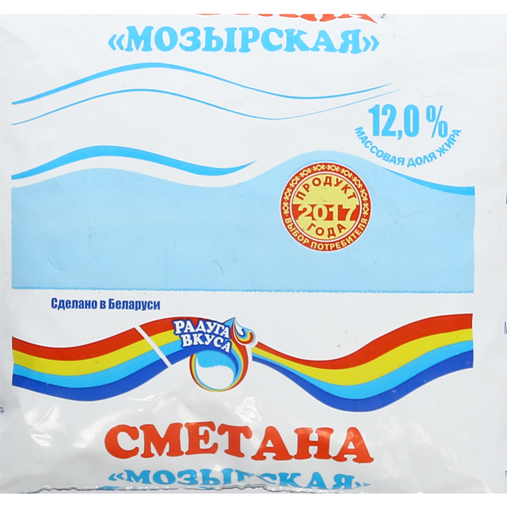 Сметана «Радуга вкуса» Мозырская, 12%, 400 г купить в Минске: недорого в  интернет-магазине Едоставка