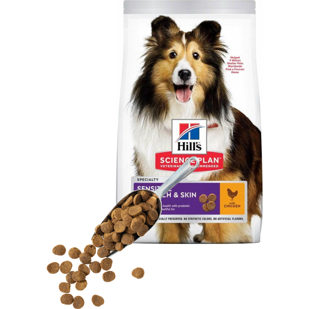 Корм для собак средних пород «Hill's» Science Plan Sensitive Stomach & Skin, с курицей, 1 кг #0
