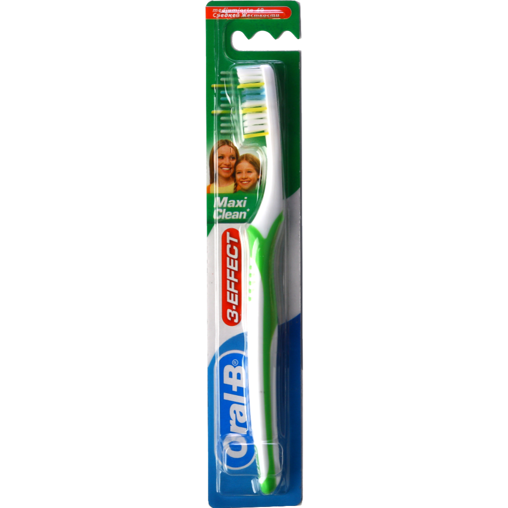 Зубная щетка «Oral-B» 3-Effect Maxi Clean» зеленый, 1 шт