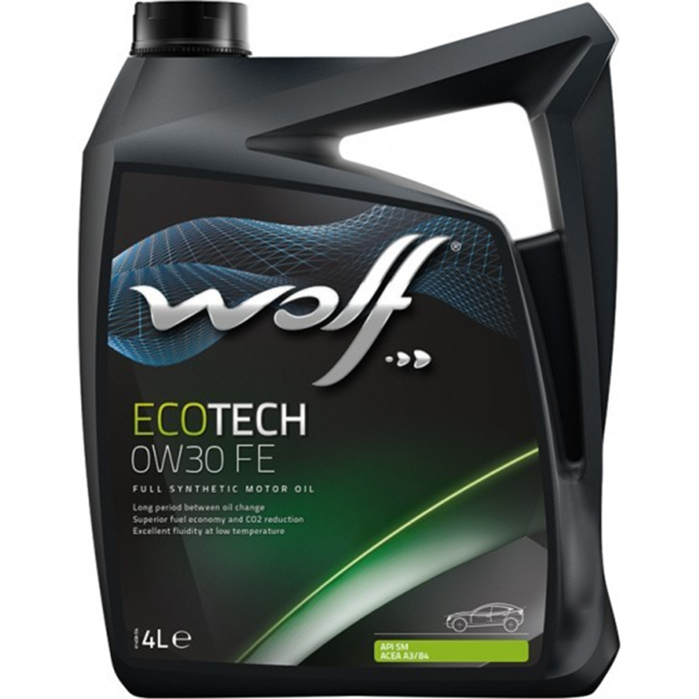 Картинка товара Масло моторное «Wolf» EcoTech, 0W-30 FE, 14105/4, 4 л