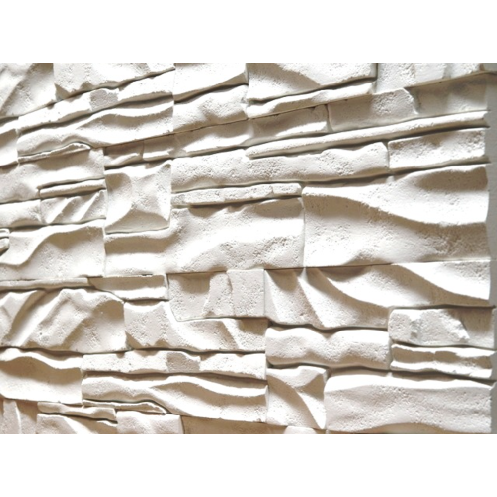 Декоративный камень «Polinka» Дубай 1700, белый, 375х90х10-15 мм