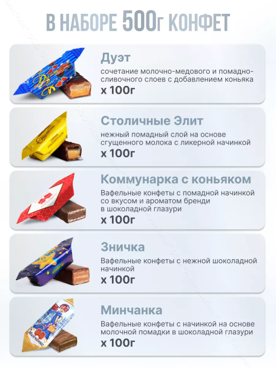 Конфеты с алкоголем / Шоколадные конфеты с алкоголем, 500 гр