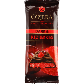 Шоколад «O'Zera» Red Berries, горький, 90 г