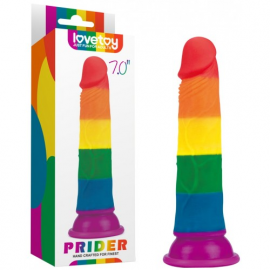 Радужный фаллоимитатор Prider Dildo 19 см