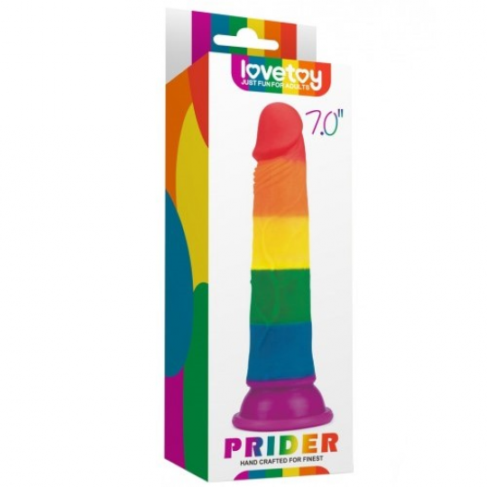 Радужный фаллоимитатор Prider Dildo 19 см