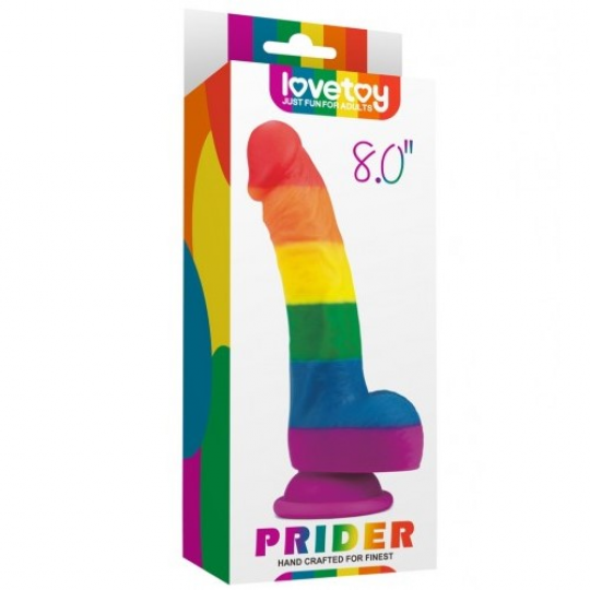 Радужный фаллоимитатор Prider Dildo 21 см