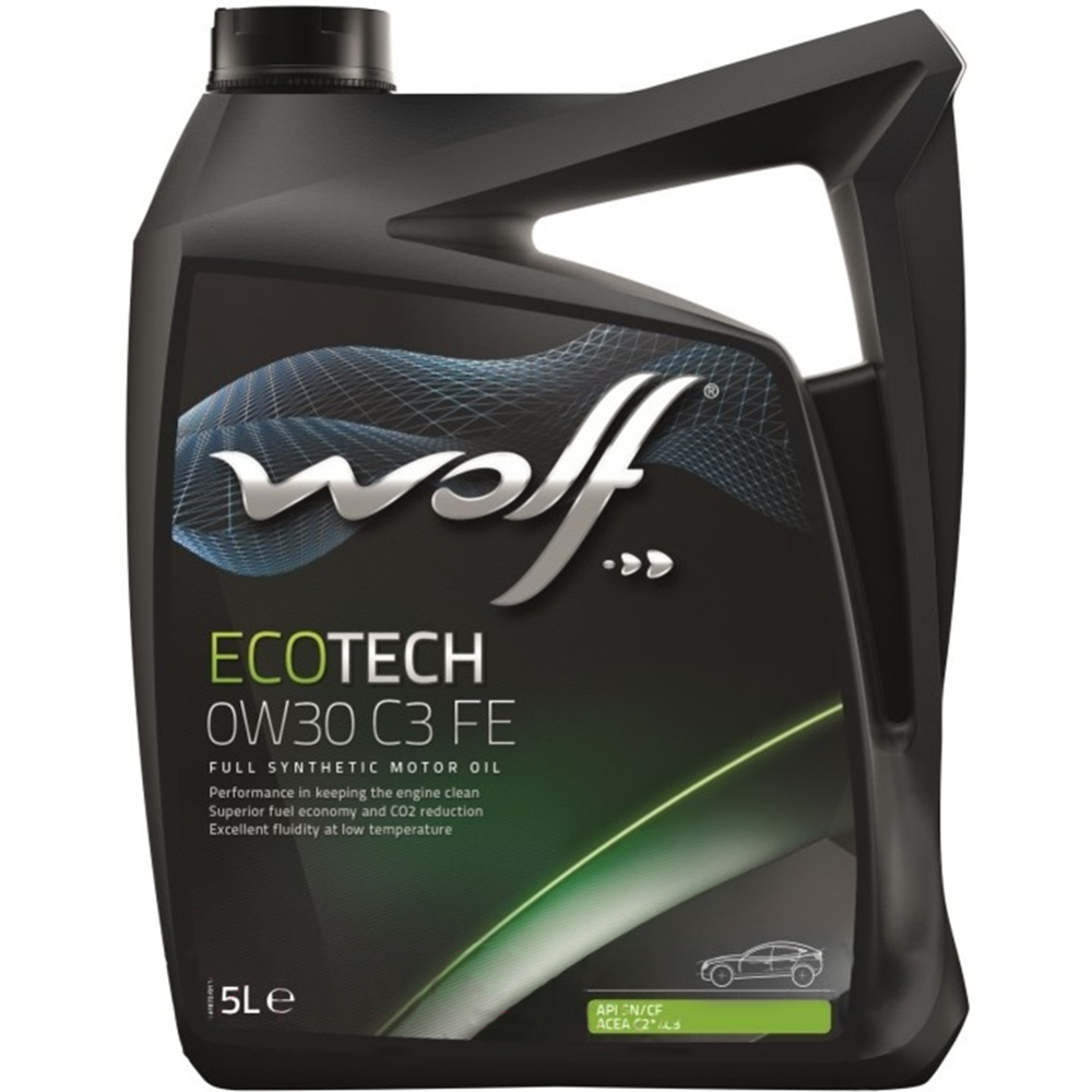 Картинка товара Масло моторное «Wolf» EcoTech, 0W-30, C3 FE, 16105/5, 5 л