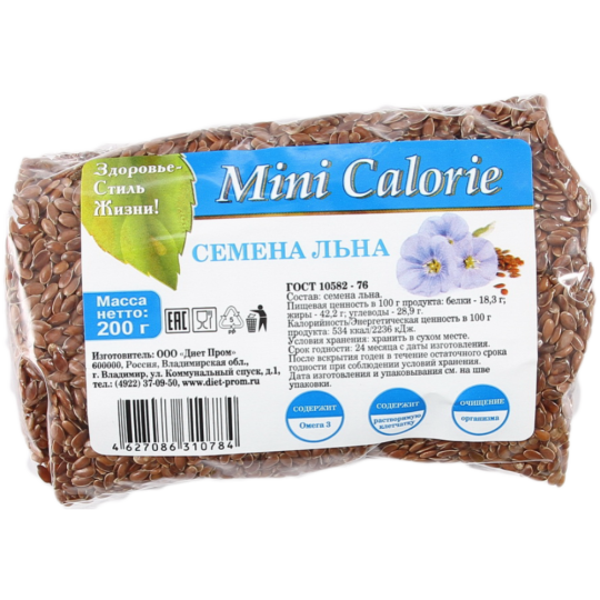 Семена льна «Mini Calorie» 200 г