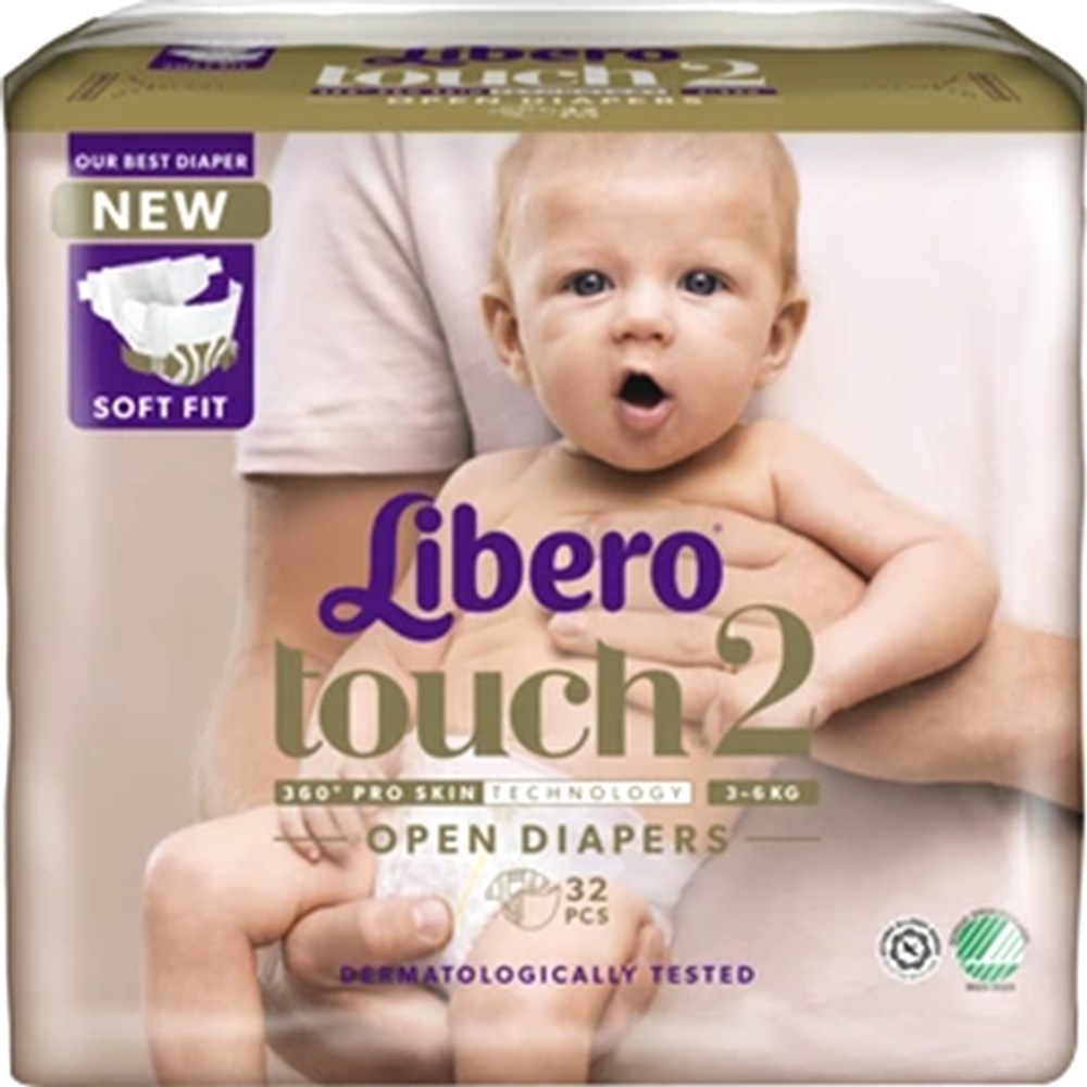 Подгузники детские «Libero» Touch, размер Mini 2, 3-6 кг, 32 шт