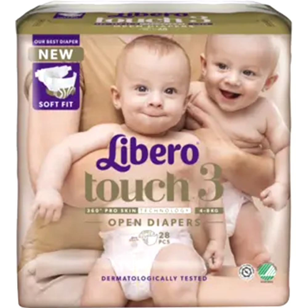 Подгузники детские «Libero» Touch, размер Midi 3, 4-8 кг, 28 шт