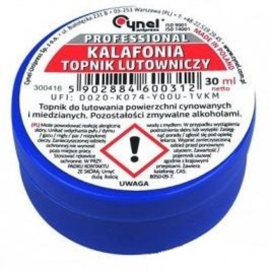 Флюс Professional Kalafonia Topnik Lutowniczy 30ml LX887, 30мл. (54038)