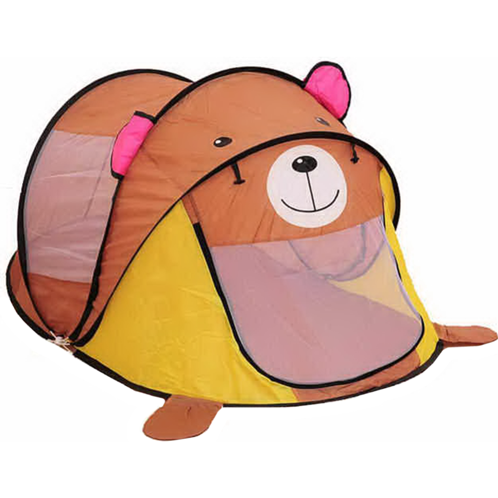 Детская игровая палатка «Фея Порядка» Берлога медвежонка, CT-065, коричневый/желтый #0
