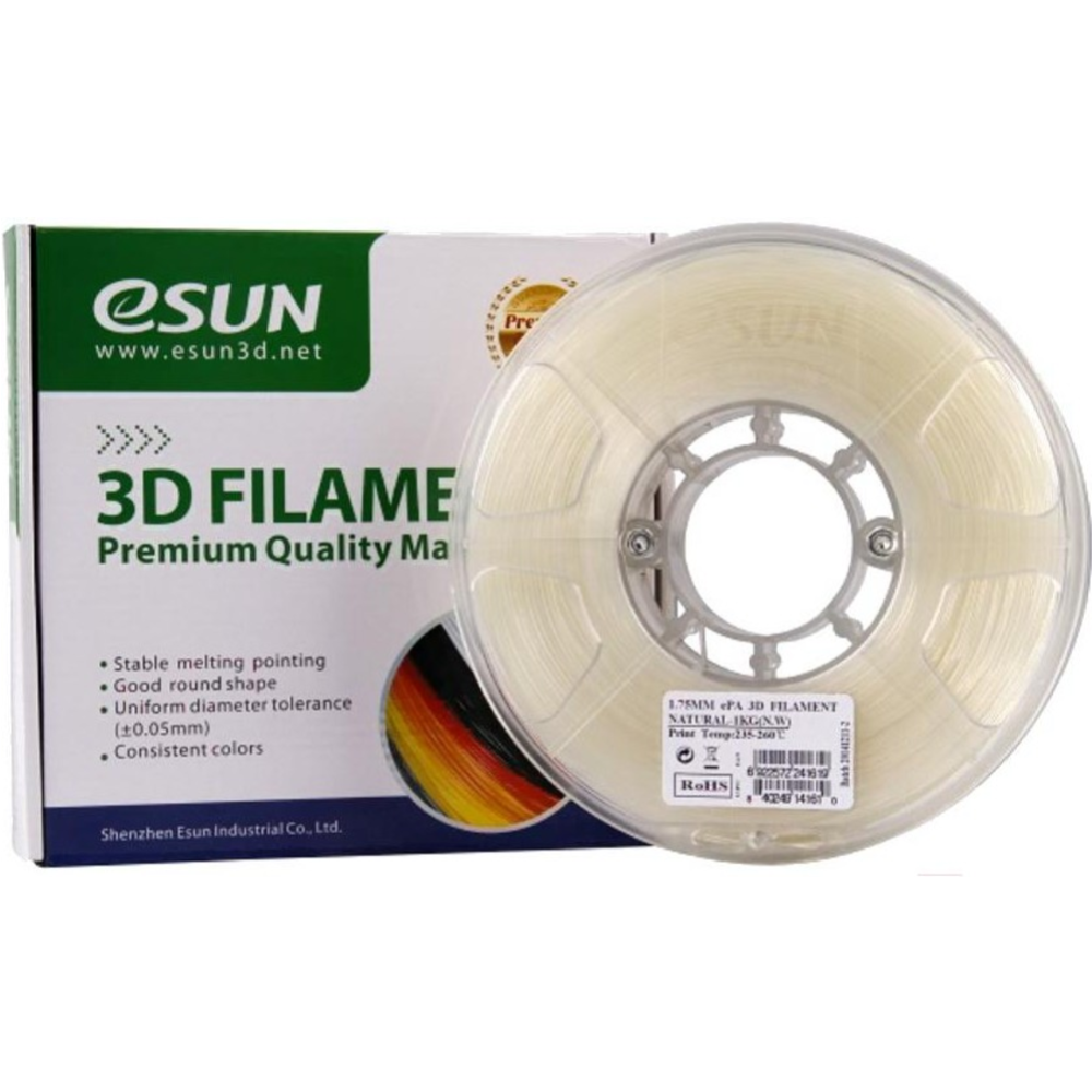 Пластик для 3D печати «eSUN» ePA, 1.75 мм, natural, 1 кг
