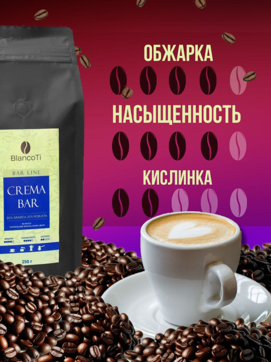 Кофе молотый Crema Bar 250 гр