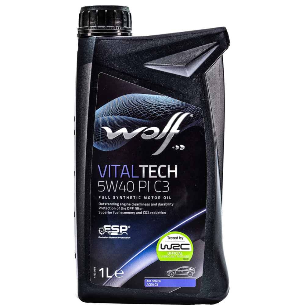 Картинка товара Масло моторное «Wolf» VitalTech, 5W-40 PI C3, 21116/1, 1 л