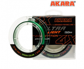 Плетёный шнур Akara Ultra Light Competition X-4 (150м), 0.08 мм