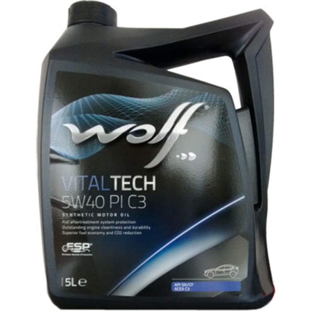 Масло моторное «Wolf» VitalTech, 5W-40 PI C3, 21116/5, 5 л