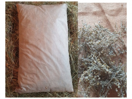 Подушка из лугового сена для бани с полынью