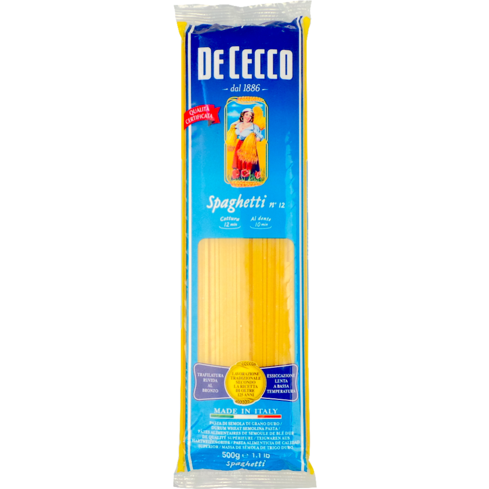 Макаронные изделия «De Cecco» Spaghetti-12, 500 г. #0
