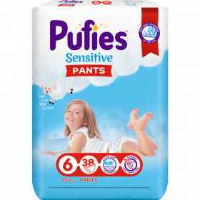 Под­гуз­ни­ки-тру­си­ки дет­ские «Pufies» Sensitive, размер Extra Large, 15+ кг, 38 шт