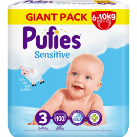 Под­гуз­ни­ки для детей «Pufies» Sensitive Midi, 6-10 кг, 100 шт