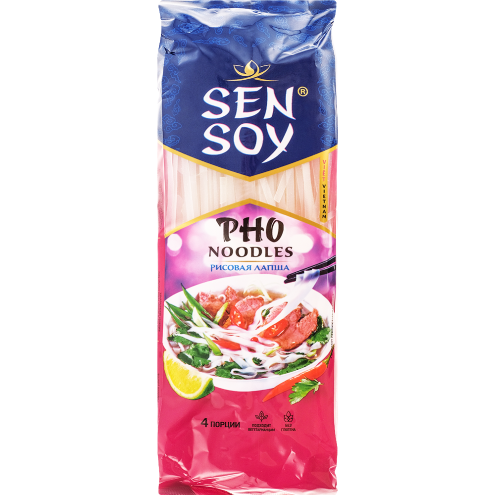 Рисовая лапша «Sen Soy» pho noodles, 200 г #0
