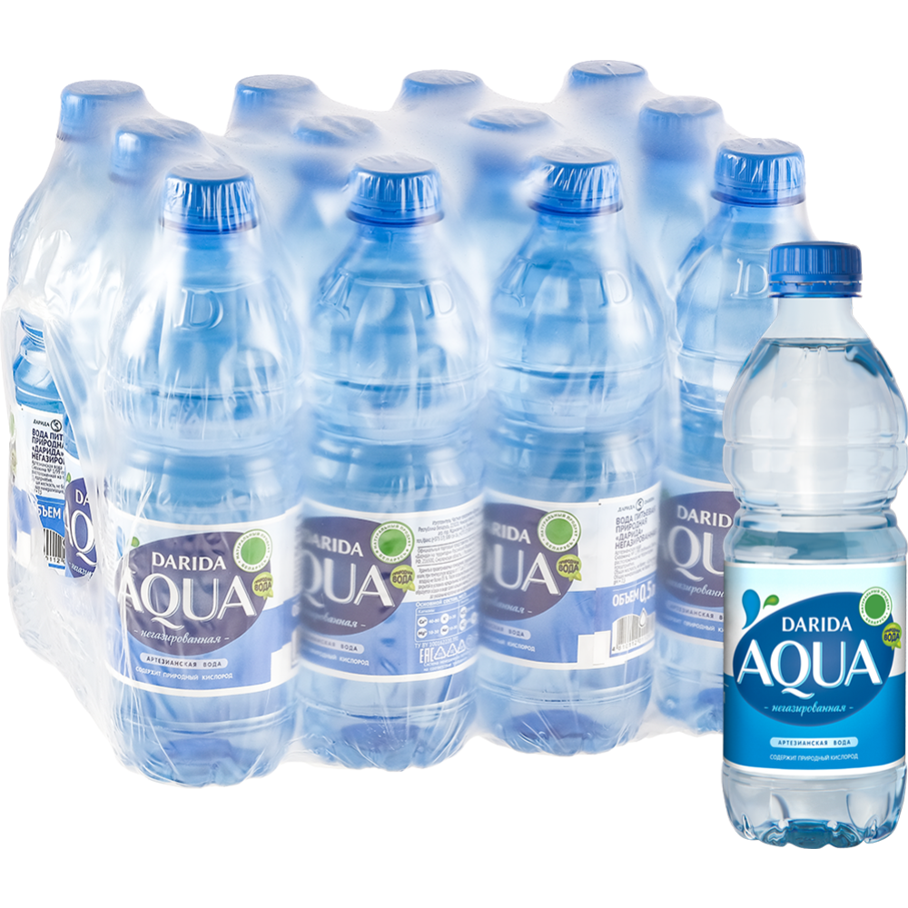 Уп. Вода питьевая негазированная «Darida» Aqua, 12х0.5л