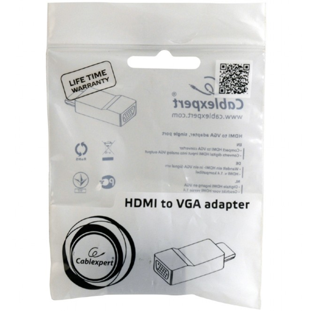 Переходник «Cablexpert» A-HDMI-VGA-001.