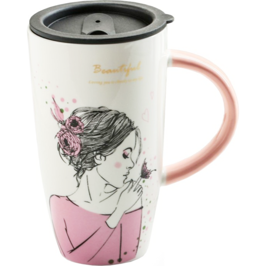 Кружка «Mon ami» MUG-246, с крышкой, 620 мл