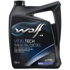 Масло моторное «Wolf» VitalTech, 5W-40, B4 Diesel, 26116/5, 5 л