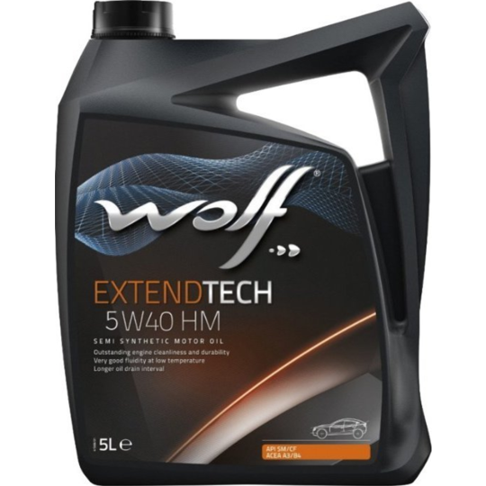 Масло моторное «Wolf» ExtendTech, 5W-40 HM, 28116/5, 5 л