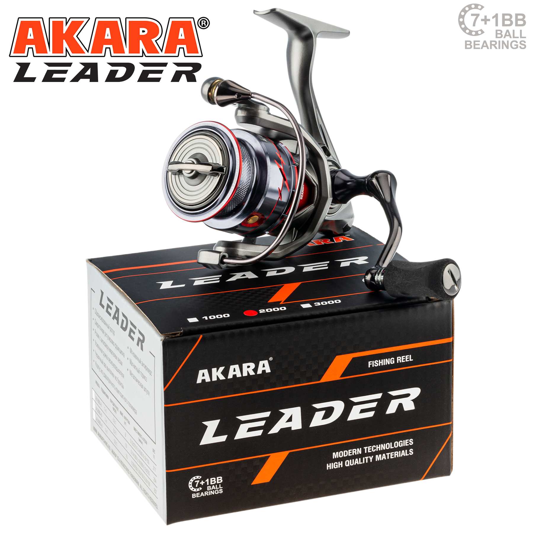 Катушка безынерционная Akara Leader 3000 7+1bb