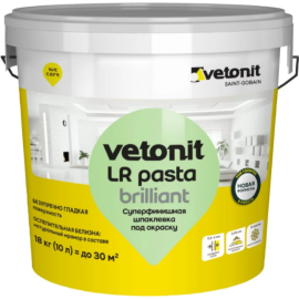 Шпатлевка «Weber» готовая, Vetonit LR Pasta Brilliant, 18 кг