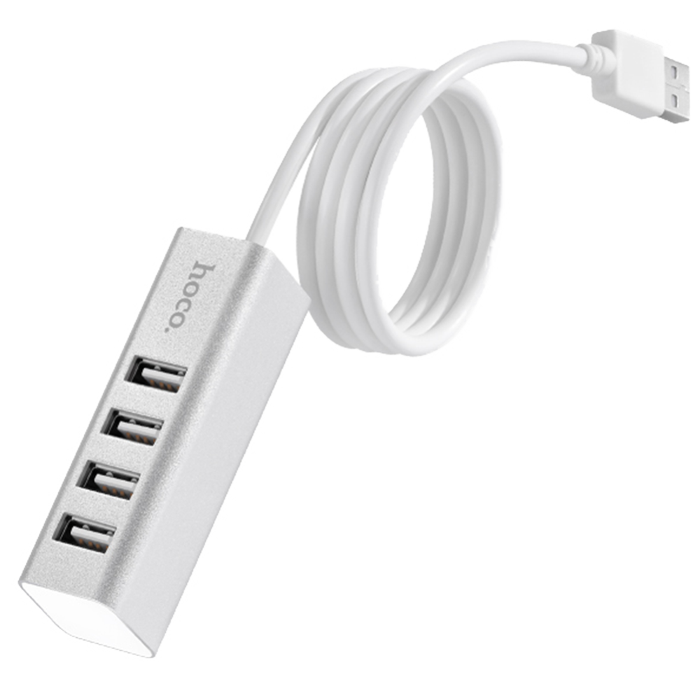 USB-хаб «Hoco» HB1 (серебристый)