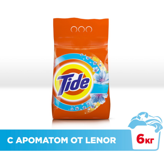 Стиральный порошок «Tide» Lenor Touch Of Scent, Автомат, 6 кг