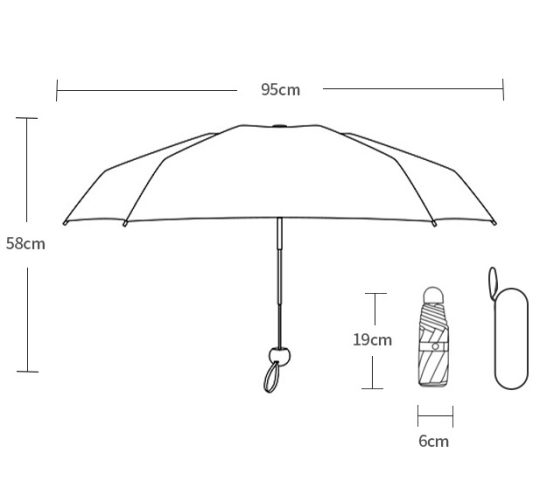 Мини зонт в футляре