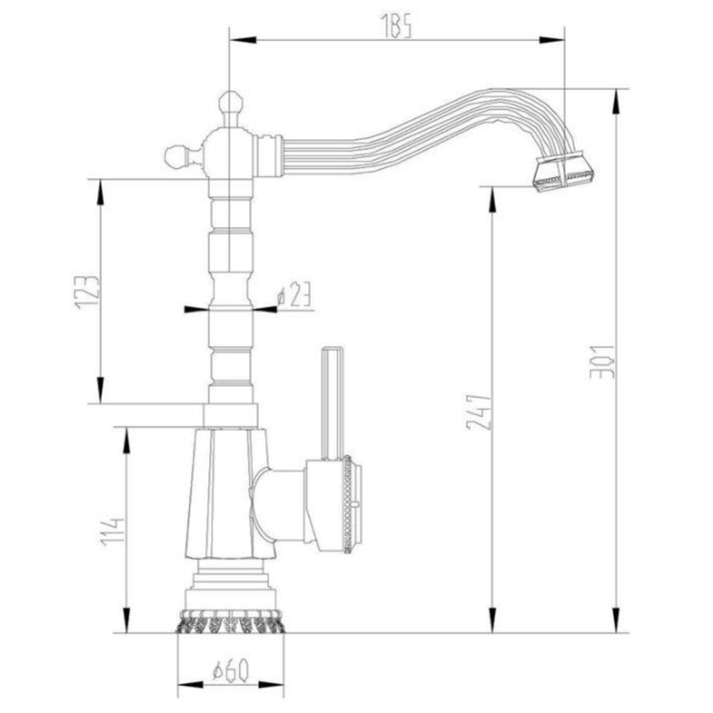 Смеситель «Zorg Sanitary» A 306 K BR