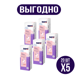 Набор Seni Lady micro Прокладки урологические 20 шт х 5