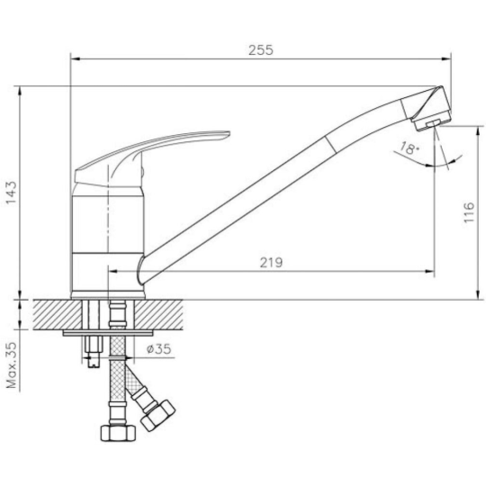 Смеситель «Decoroom» DR71018