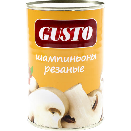 Шампиньоны консервированные «Gusto» резаные, 400 г