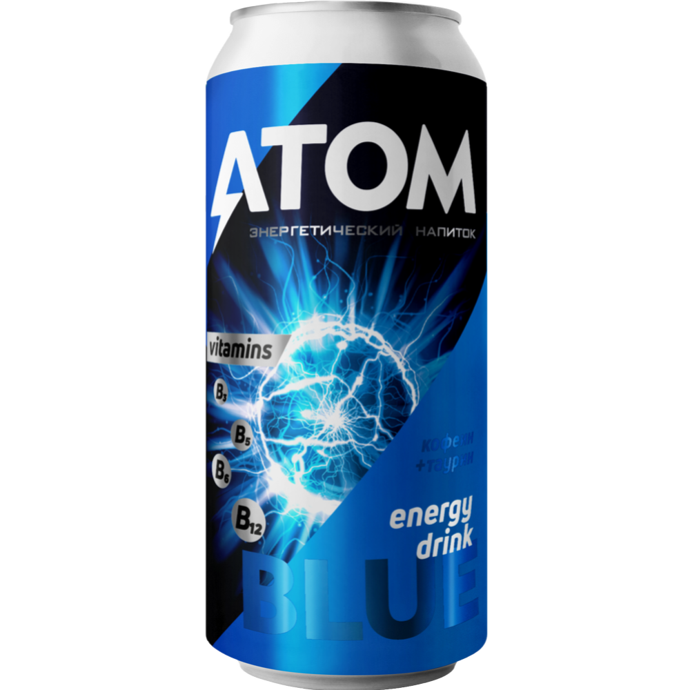 Картинка товара Срочный товар! Напиток энергетический «Atom» Blue, 0.45 л