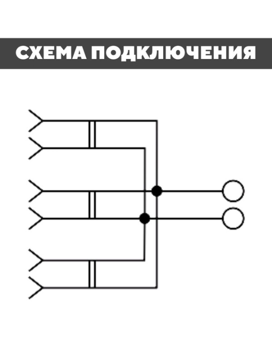 Розетка 3-х местная горизонтальная 2П (2шт) открытой установки IP20 10A белая "Ладога" TDM SQ1801-0124(2)