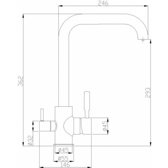 Смеситель «Zorg Sanitary» Steel Hammer, SH 715 бронза