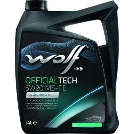 Масло моторное «Wolf» OfficialTech, 5W-20 MS-FE, 65612/4, 4 л