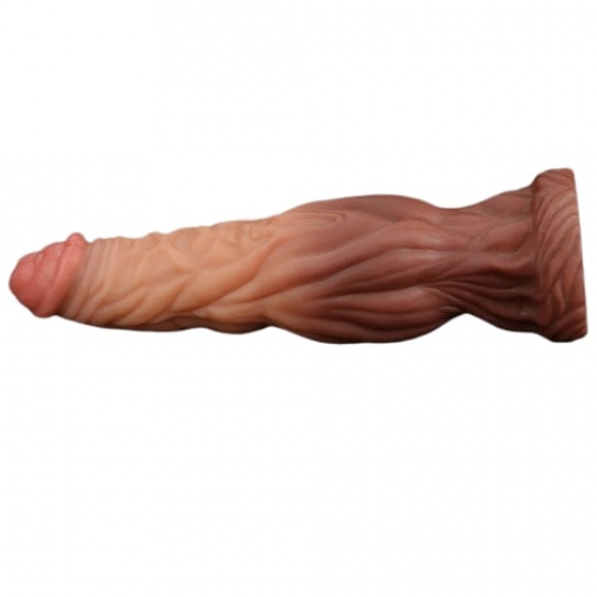 Фаллоимитатор с ярко выраженным рельефом и градиентом Lovetoy Silicone Cock 25 см