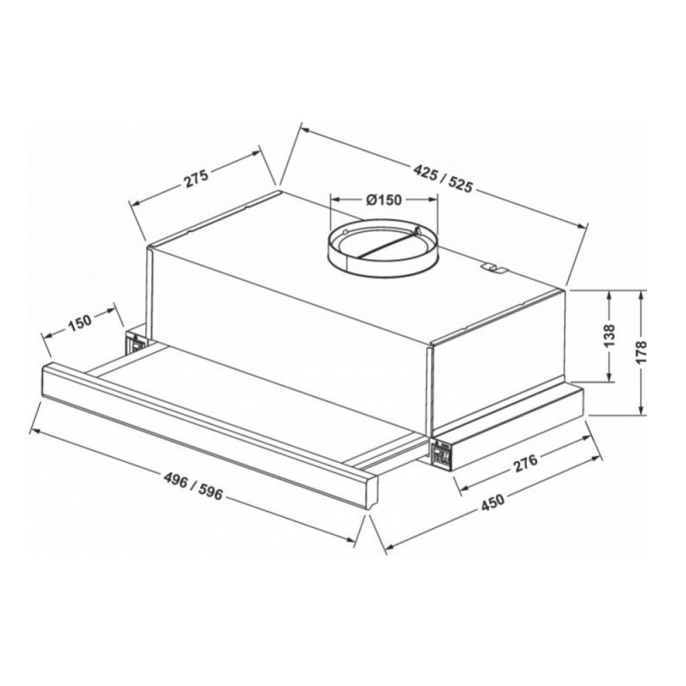 Вытяжка кухонная «ZorG Technology» Kleo (TL) 700 50 inox